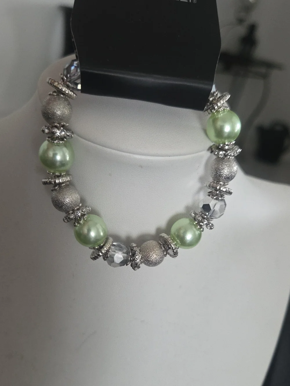 Paparazzi Sparkling Conversation Green Bracelet NWT